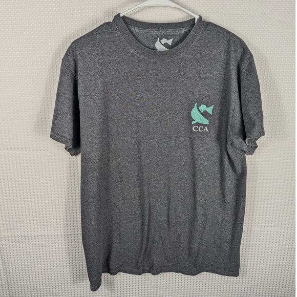 CCA Coastal Conservation Assoc Medium T-Shirt Men Gray Logo Fishing Outdoors - Picture 4 of 5